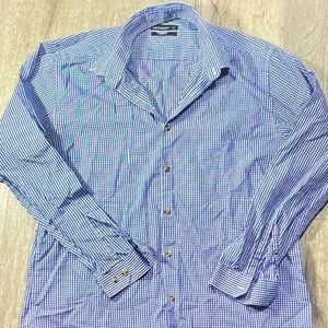 Classic Blue Checkered Men's Shirt